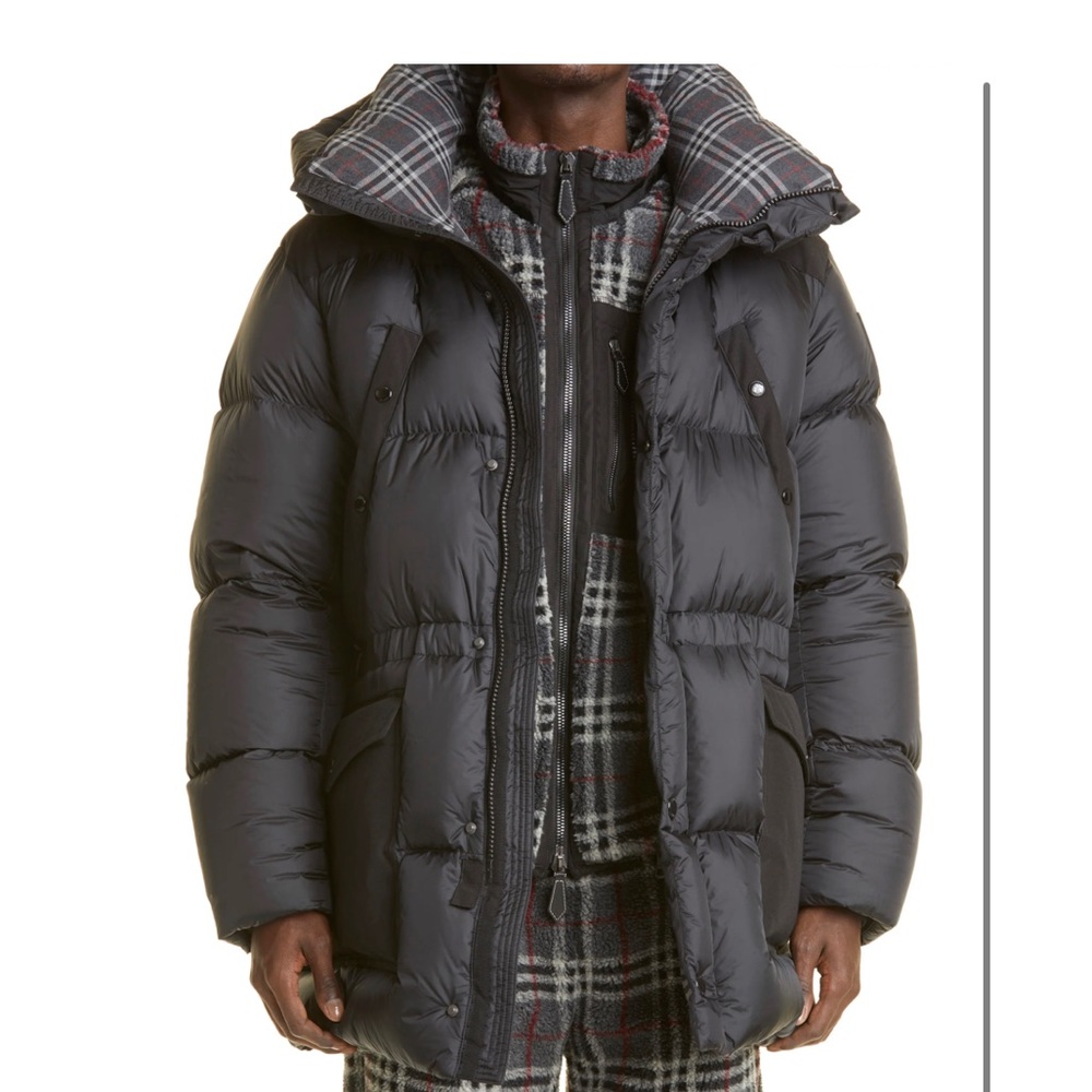 Burberry BRAND NEW lindford check lining puffer down jacket coat mens Sz large